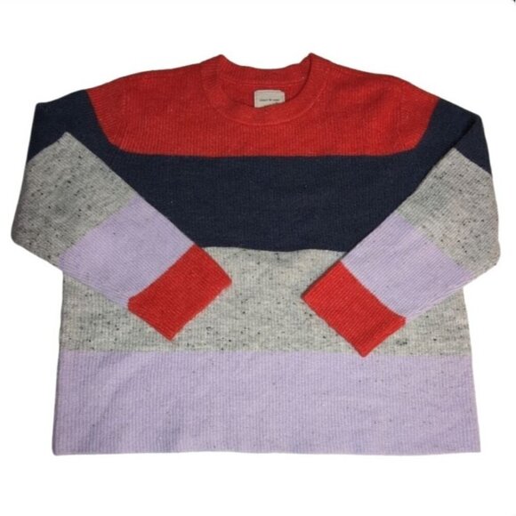 Court & Rowe Sweater Striped Colorblock Red Gray Purple Womens XXL - Picture 1 of 7